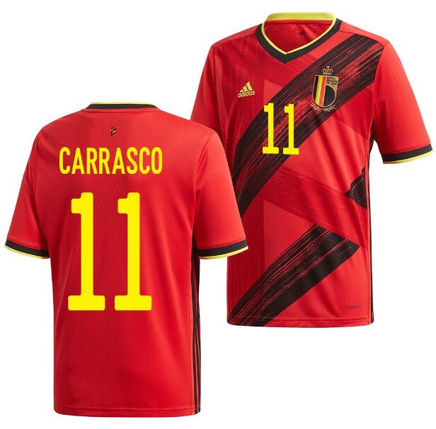 2020 EURO Belgium Home Kit Soccer Jersey Yannick Carrasco #11